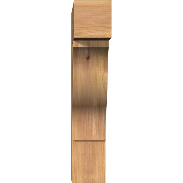 Funston Block Smooth Bracket, Western Red Cedar, 3 1/2W X 14D X 18H